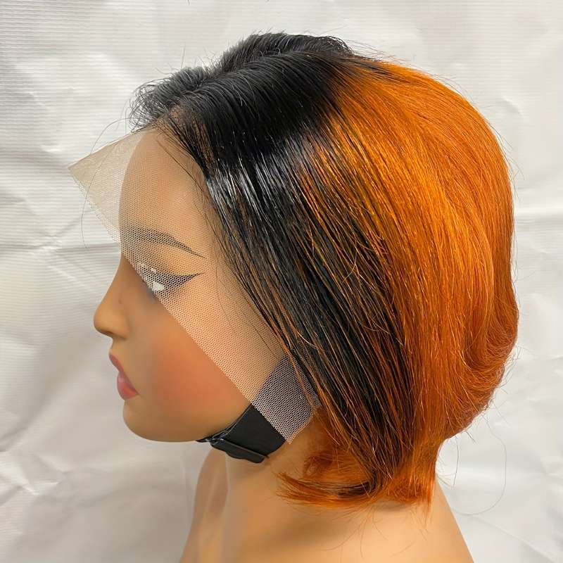 1Pc Orange 20.32cm Fashion Design Wig