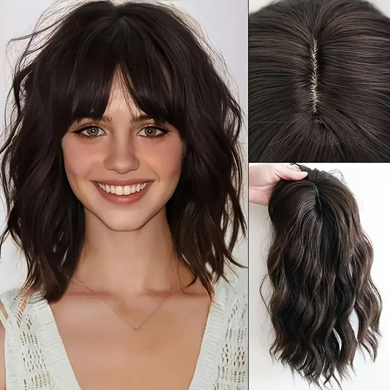 1Pc Black 40.64cm Fashion Design Wig