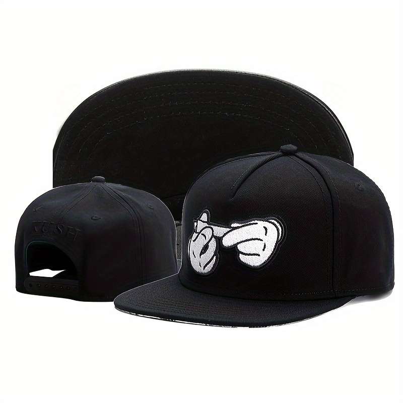 1pc Two handed cigarette style embroidered snapback cap for men women fashionable sun visor cap hip
