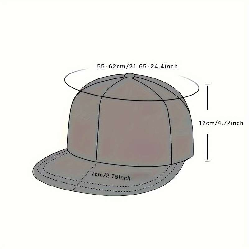 1pc Unisex Street Style Baseball Cap "Time is Money" Print 100% Polyester Adjustable Hip-Hop