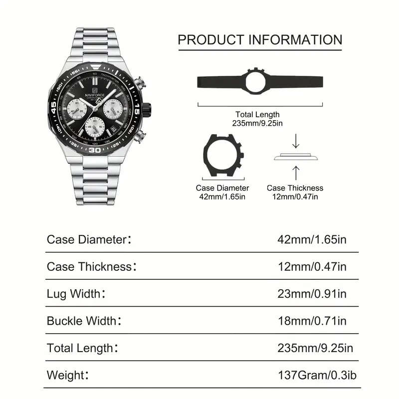 Naviforce Luxuary Gents Business Chronograph Watch