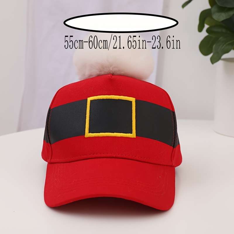 1pc Baseball Cap for Men And Women Adjustable Hand Washable Funny Santa Claus Holiday Hat