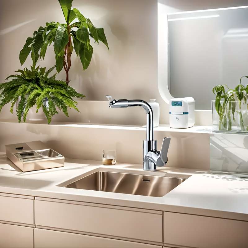 1PC Hot And Cold Electroplating Faucet [excluding Water Pipe]