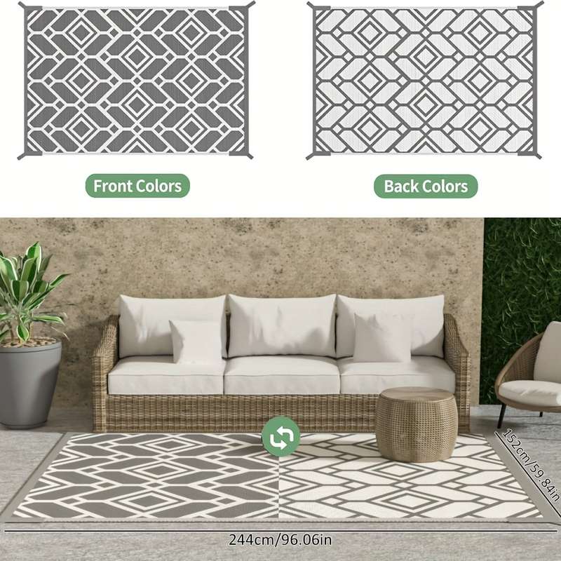 1Pc Grey 5X8FT 152x244cm Floor Mat
