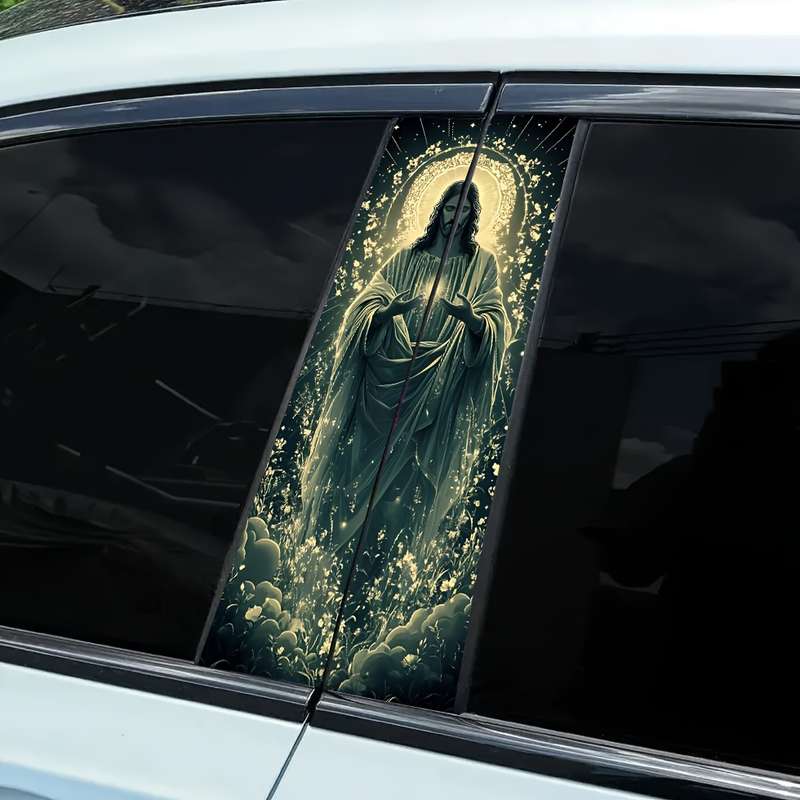 2pcs  25cm50cm Jesus Christian Themed Stickers