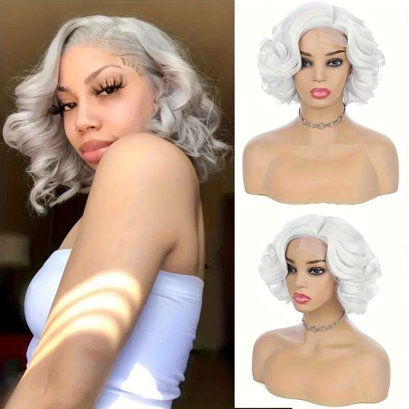 1Pc Black 20.32cm Fashion Design Wig