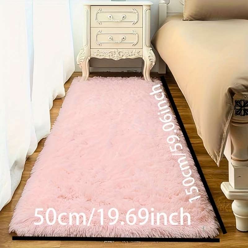 1Pc Pink 200x200cm 78.74x78.74inch Floor Mat