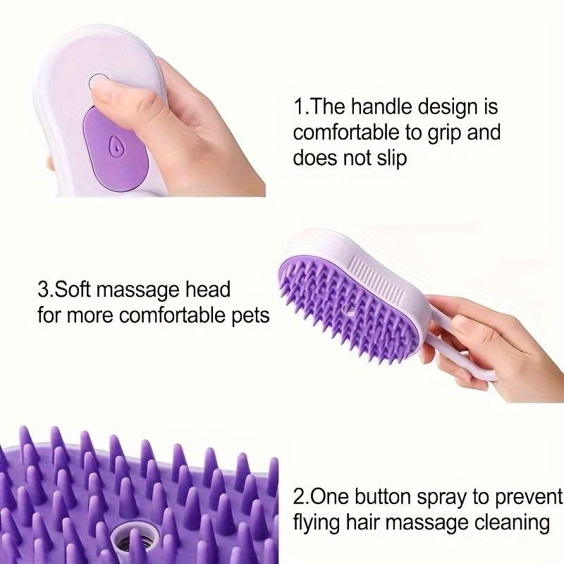 1pc Purple Pet Comb