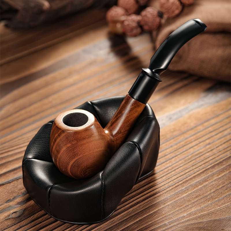 1pc Sofa Pipe Stand Durable Plastic Ashtray Holder with Ergonomic Design Black Modern Home Decor