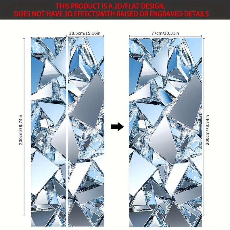 1Pc 77x200cm Door Window Sticker