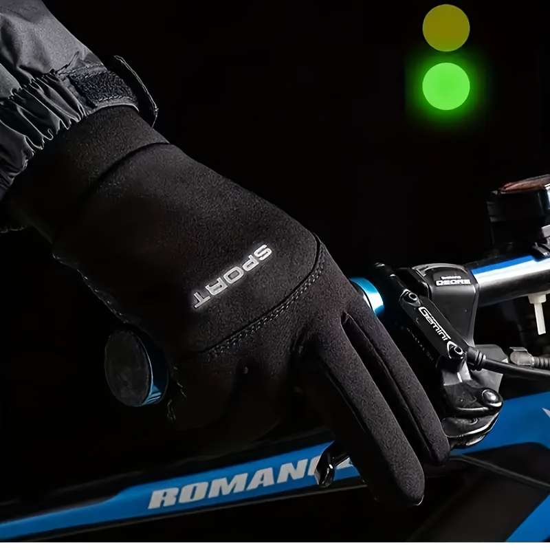 1 Pair Black Size L Outdoor Sports Gloves