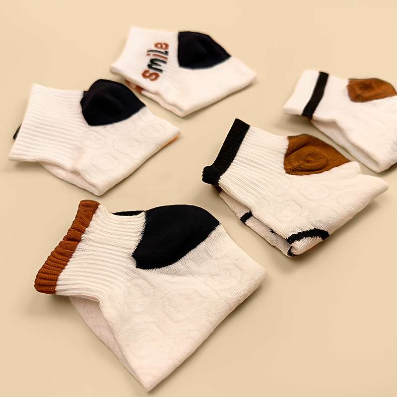 5 Pairs Polychrome One Size High Elastic Socks