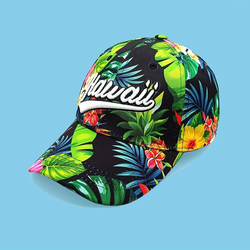 1pc Unisex Embroidered Tropical Fruit Floral Print Y2K Fashion Baseball Cap Beach Sun Hat Stylish