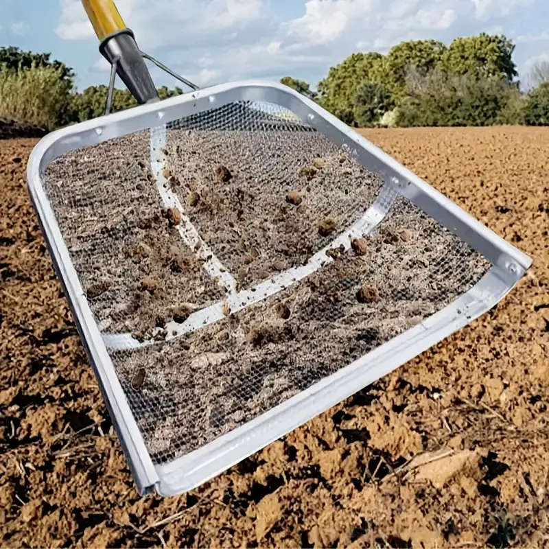 Metal Soil Sifter Gardening Shovel Tool With Strainer