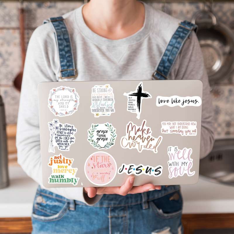 100psc Jesus Christian Themed Stickers
