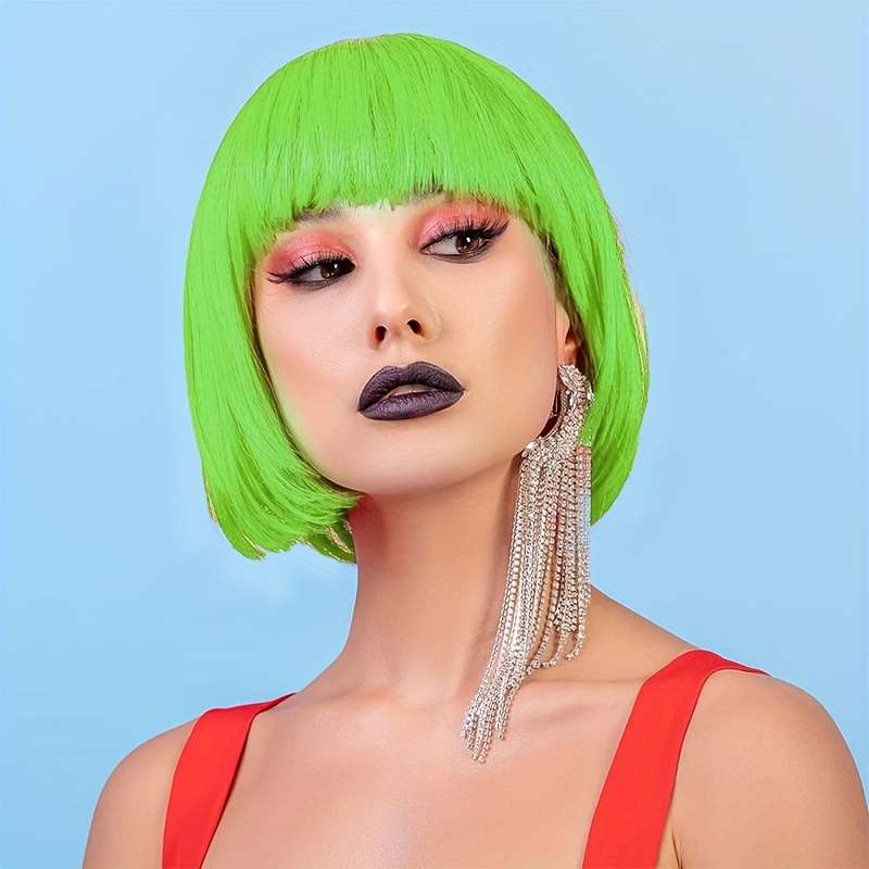 1Pc Orange 25.4cm Fashion Design Wig