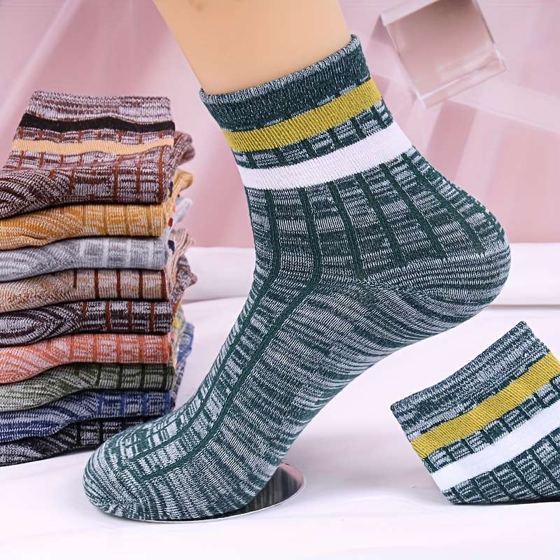 10 Pairs Mixed Color One Size High Elastic Socks