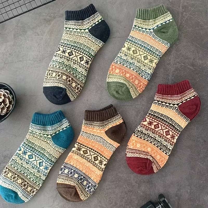 5 Pairs Mixed Color One Size High Elastic Socks