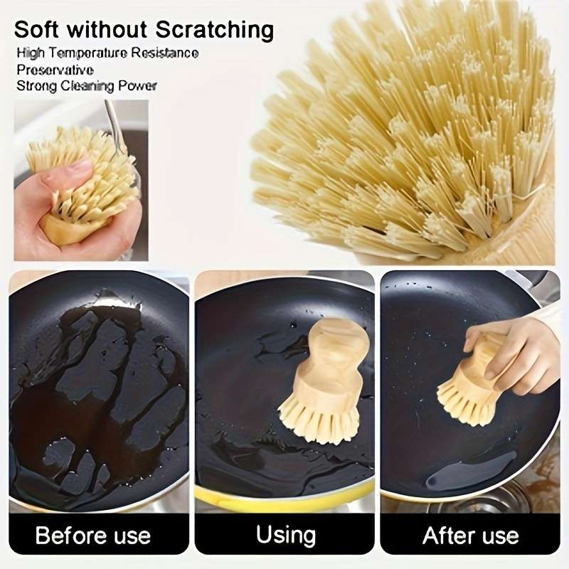 1pc Multifunctional Kitchen Cleaning Brush Pot Cleaning Brush Dishwashing Brush Durable Kitchen