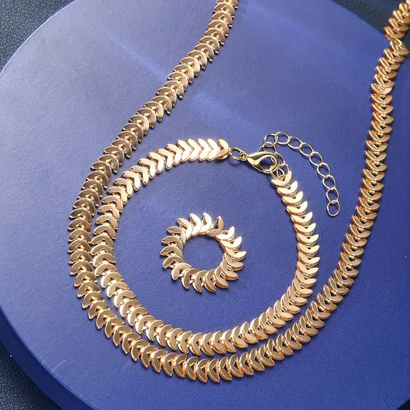3pcs Women's Accessories Including A Necklace Bracelet And Ring