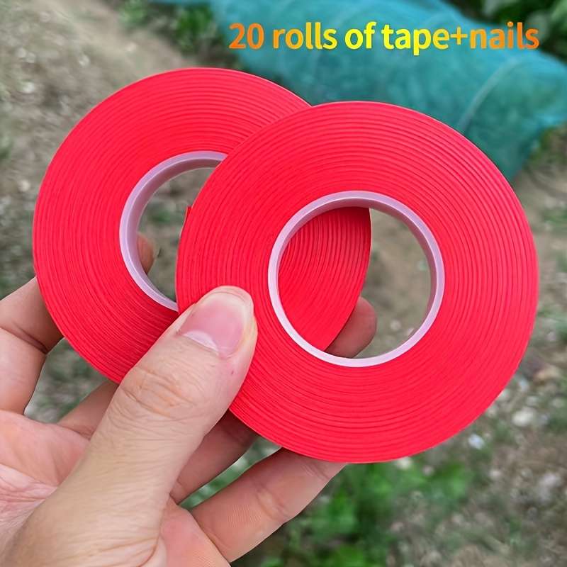 20Pcs Rolls Red Heavy Duty Pvc Plant Ties