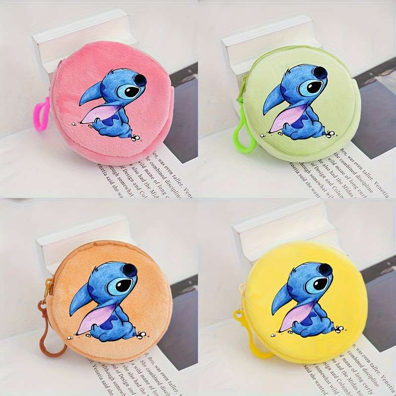 1pc Disney Stitch Small Change Bag Convenient for Daily Outings Dopamine Cute Girl's Heart Coin P