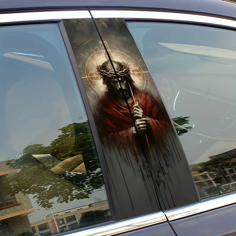 2pcs  25cm50cm Jesus Christian Themed Stickers