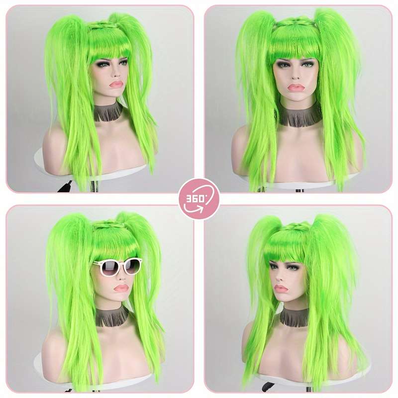 1Pc Rose Red 45.72cm Fashion Design Wig
