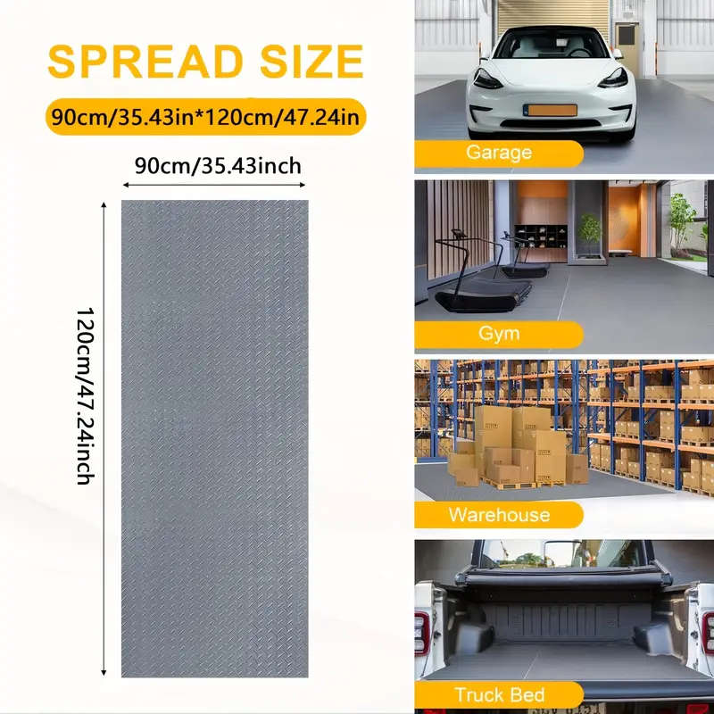 Heavy Duty 1.5mm Thick Grey Garage Floor Mat