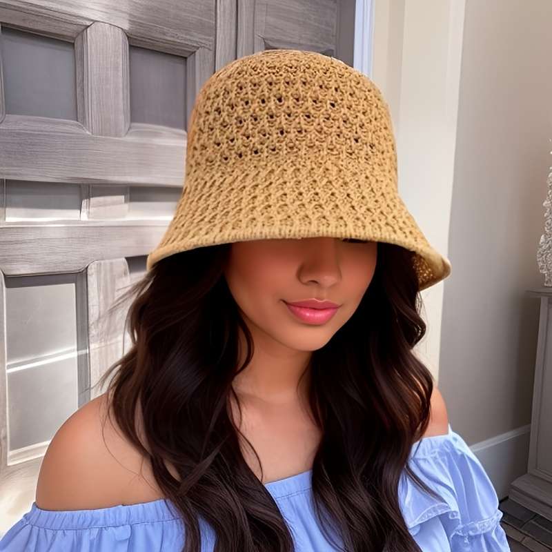 1pc A Spring and Summer Beach Hat Fashionable Women'S Internet Celebrity Korean Style Single Layer
