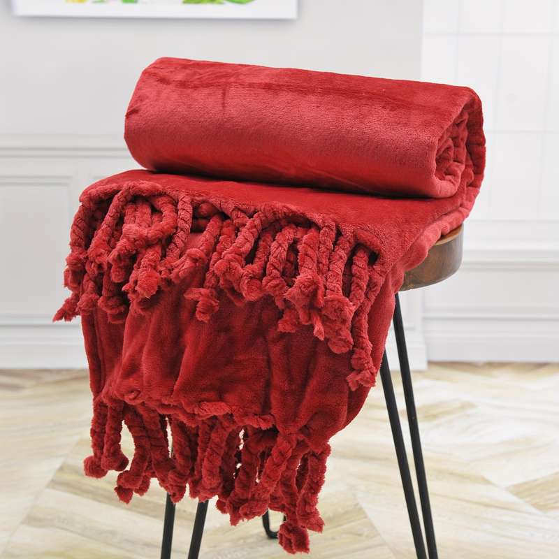 1ps Blanket Color A Brown size 152.4cm X 203.2cm