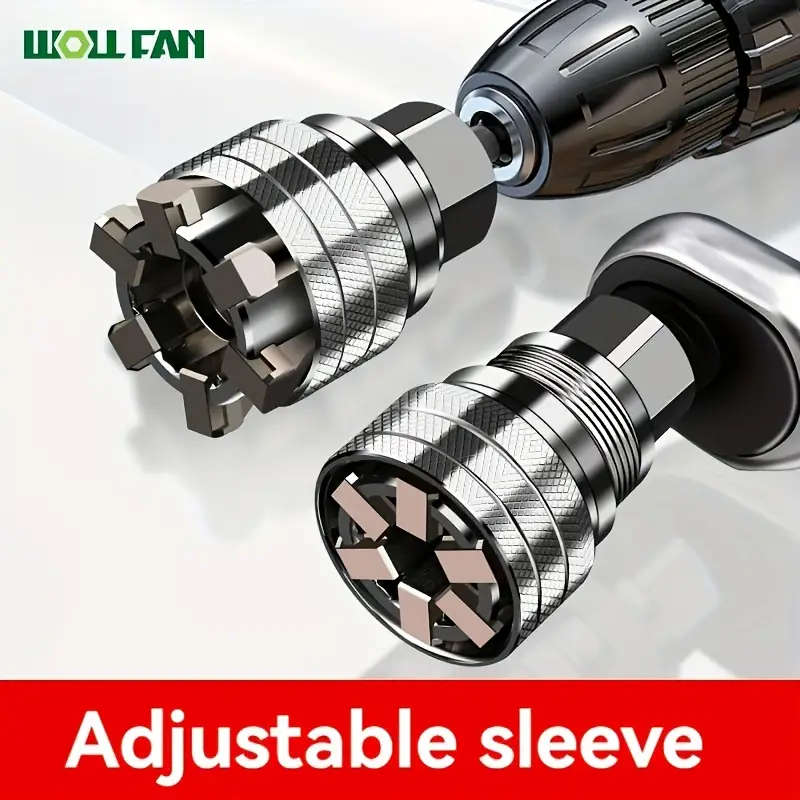 1pc Professional Grade Adjustable Socket Wrench Durable Metal Construction Paint Finish Industrial T