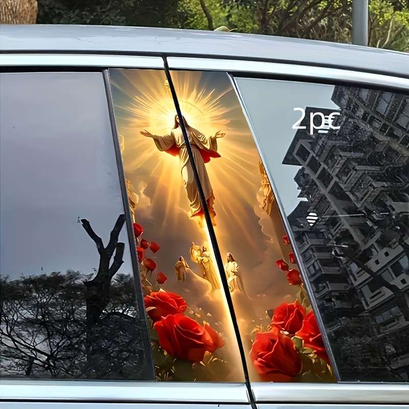 2PCS Jesus Christian Themed Stickers