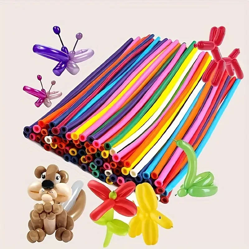 50 Bright And Colorful Latex Balloons