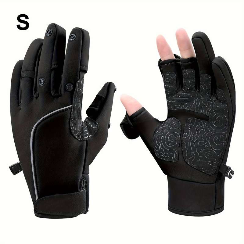 1 Pair Gray Size M Warm Gloves