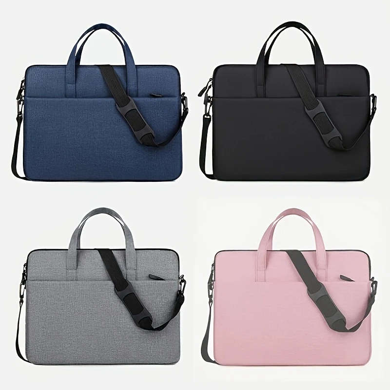 1pc Solid Color Simple Lightweight Portable Laptop Bag Portable Business Trip Computer Protective