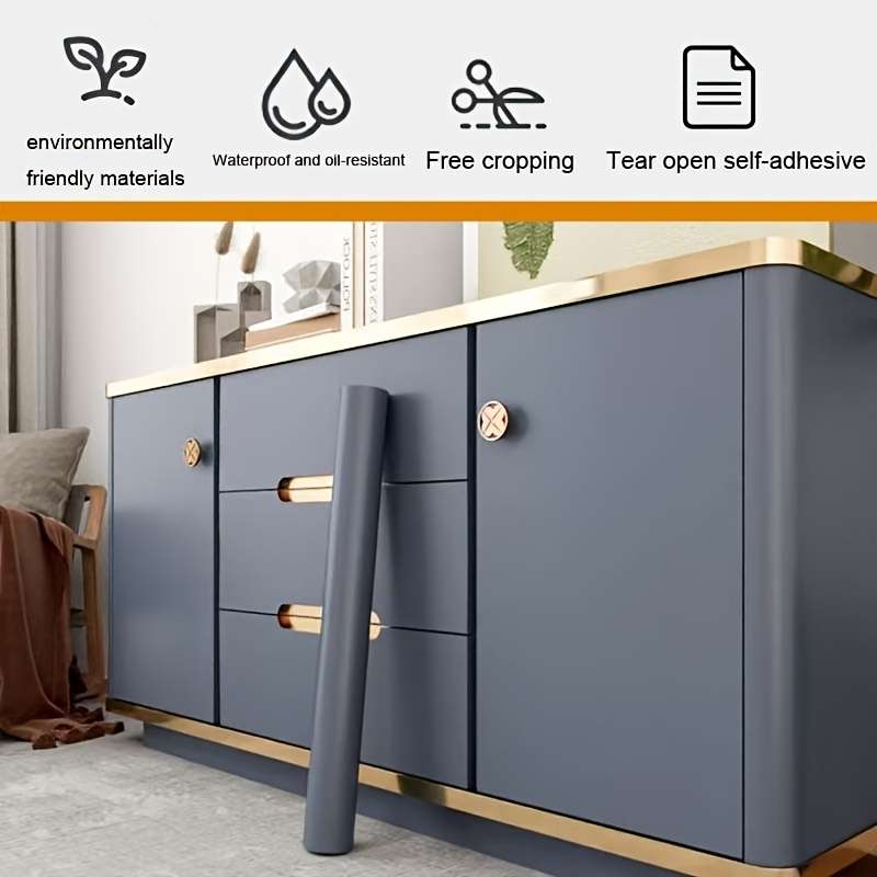 1PC Wall StickersMatte Texture Light Gray60CMX300CM  23.62X118.11IN
