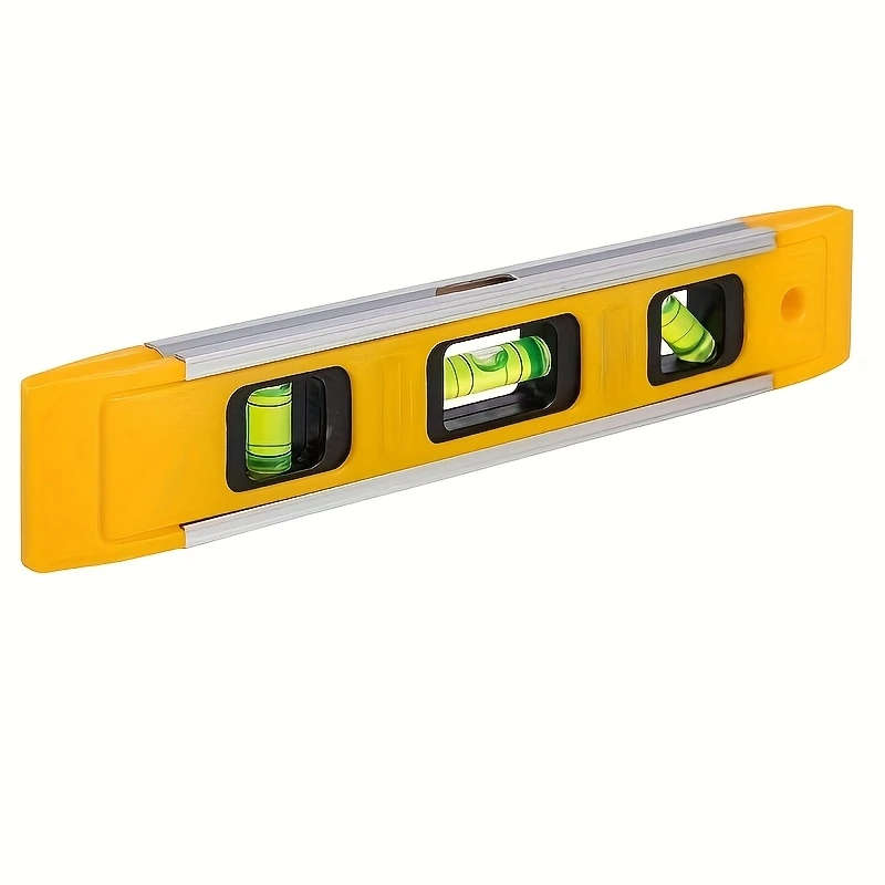 1pc 3in1 Magnetic Spirit Level Easy-Read Alloy Beam Professional Precision Tool with Dual Bubble