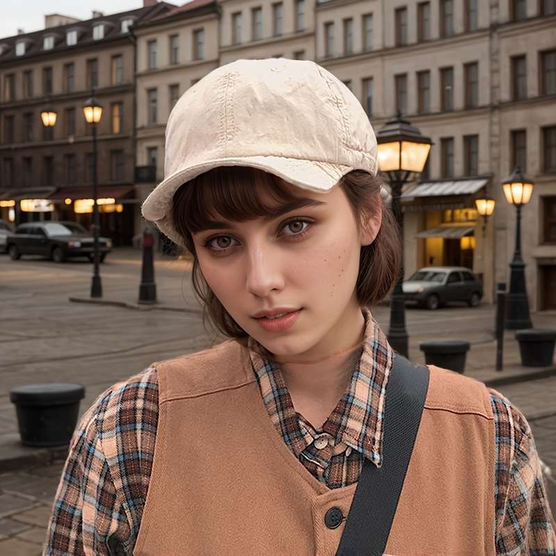 1pc Men's Lightweight Quick-Dry Breathable Sun Protection Hat Stylish Beige Casual Sports Cap wit