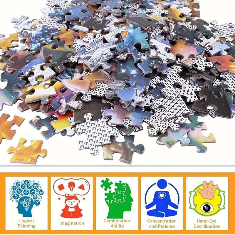 1000pcs Colorful Seashells Starfish Jigsaw Puzzle for Adults Vibrant Beach-Themed
