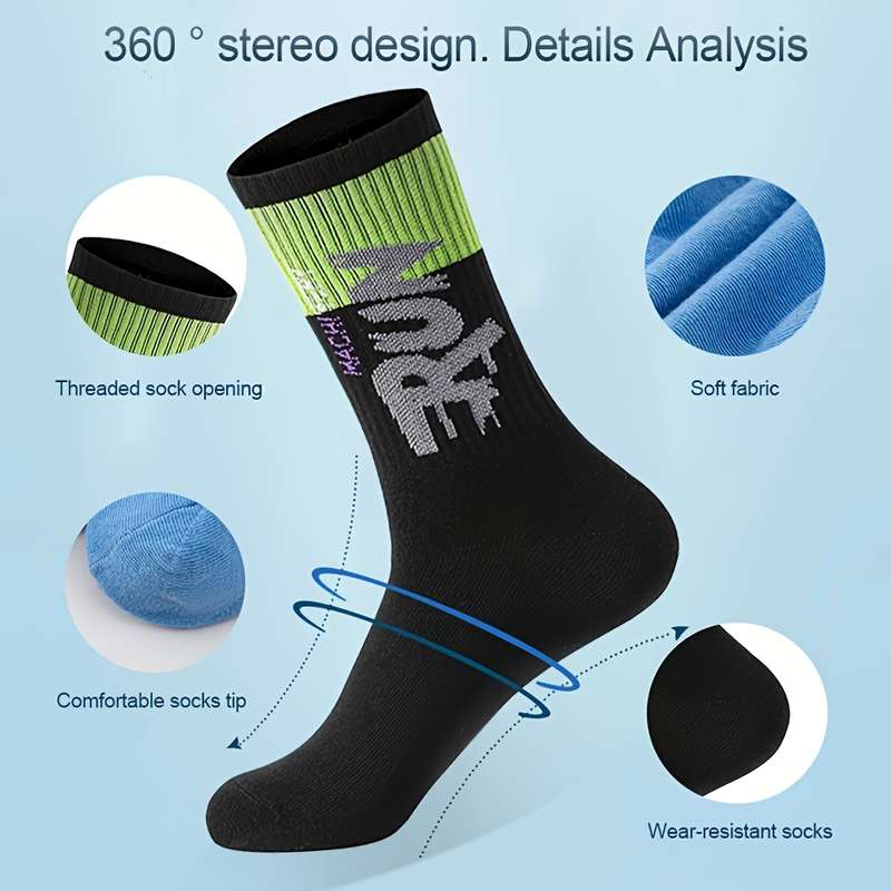 5 Pairs Mix And Match Asian One Size High Elastic Socks