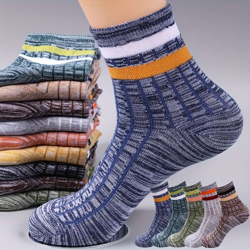 7 Pairs Random Asian One Size High Elastic Socks