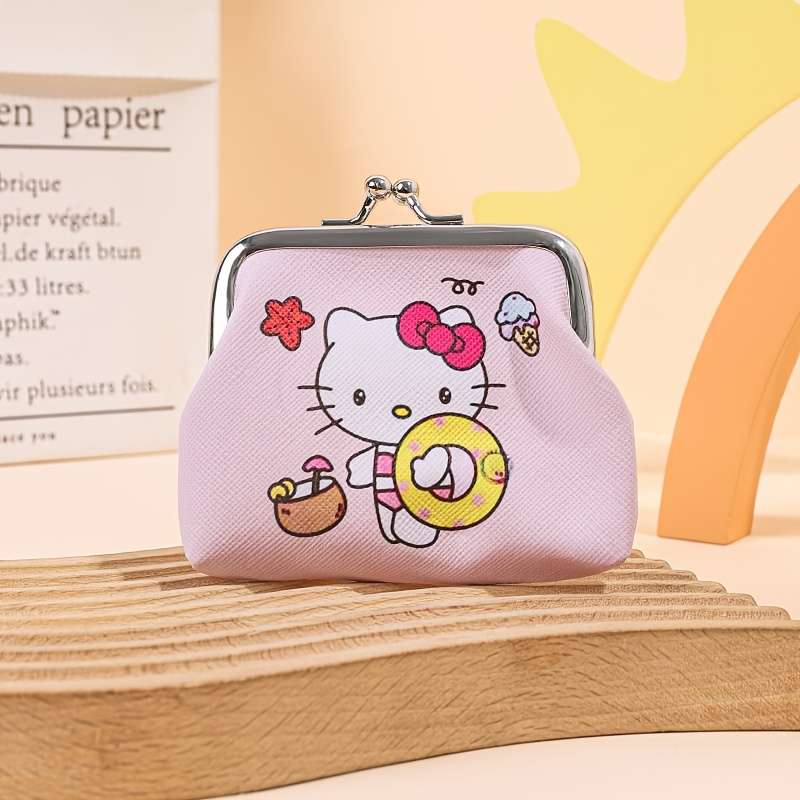 1pc Compact Sanrio Bag Easy to Carry Kitty Kuromi Wallet Fun Coin Pouch Cute Storage Bag Coin C