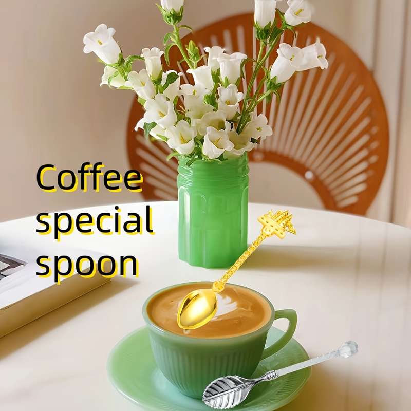 12pcs 1 Set Retro Small Boutique Coffee Spoon Luxury Aristocratic Small Spoon Seasoning Spoon S