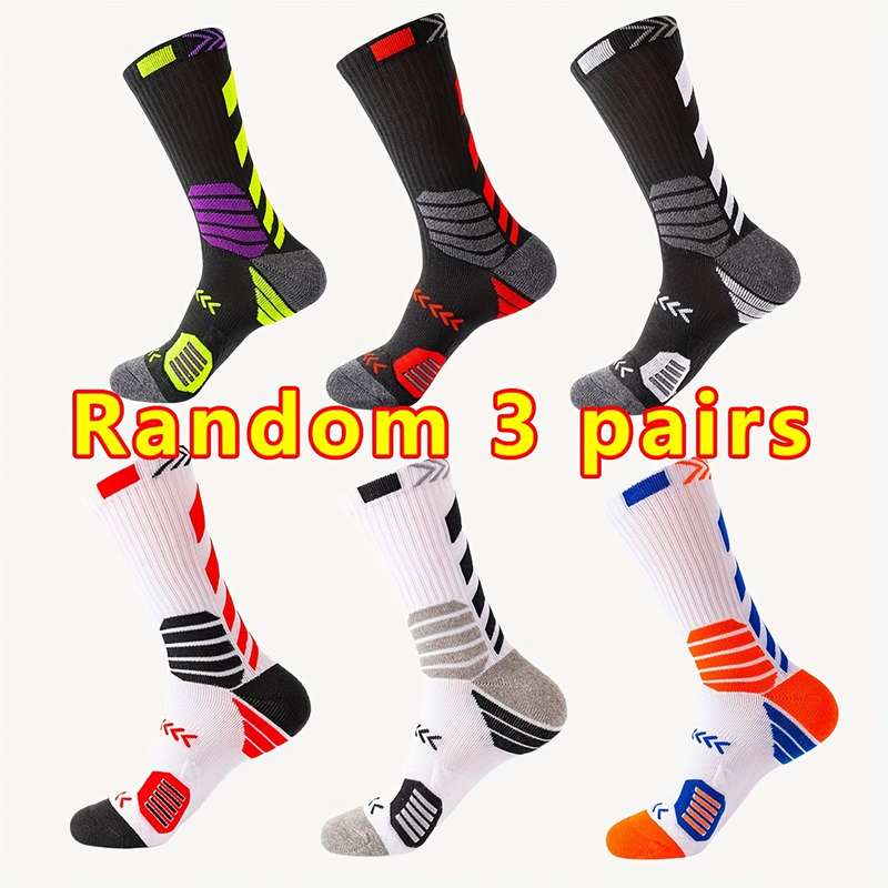 3 Pairs White High Elastic Socks