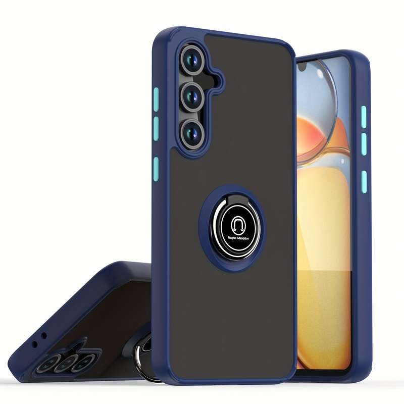 1pc Navy Blue For Samsung Galaxy S24 FE Phone Cases