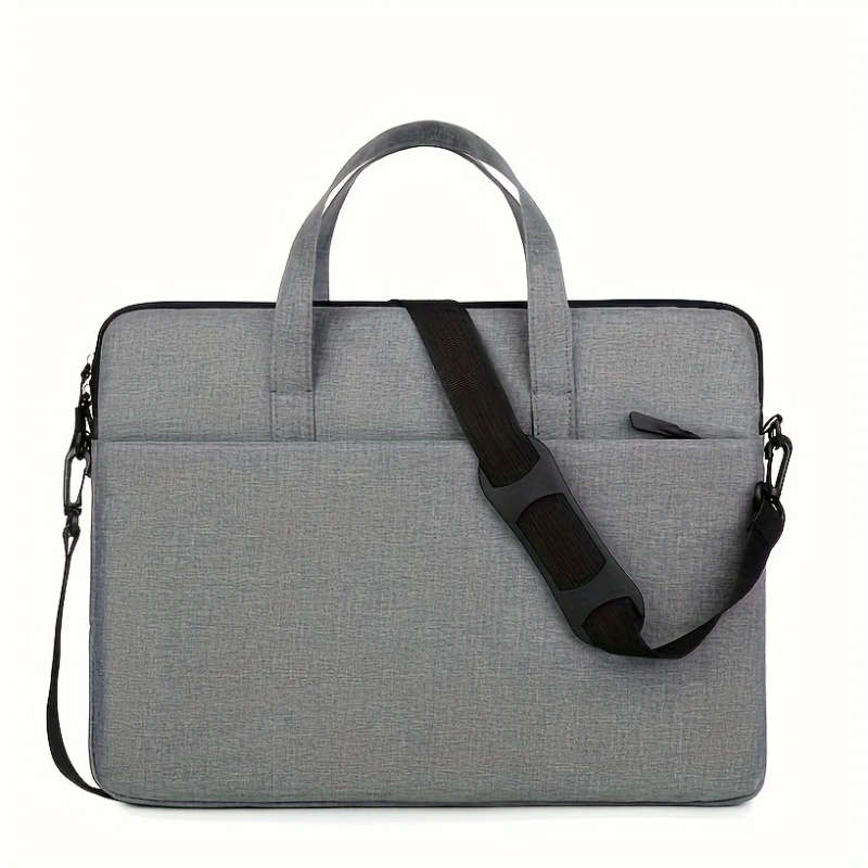 1pc Solid Color Simple Lightweight Portable Laptop Bag Portable Business Trip Computer Protective