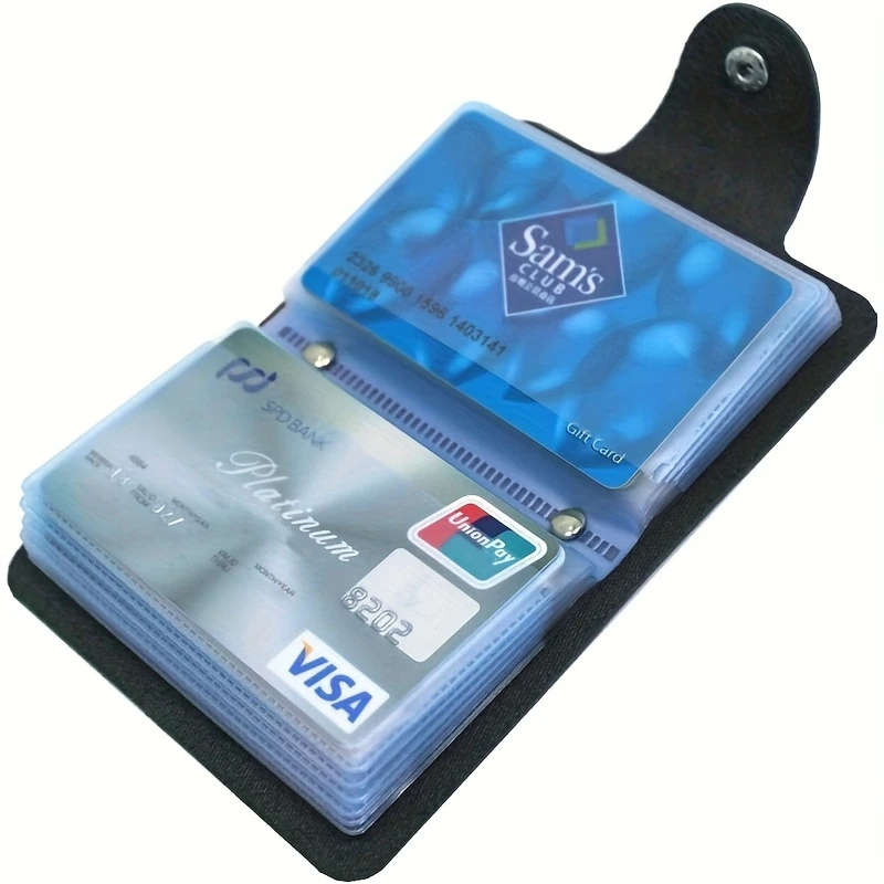 Waterproof Double-Layer Cowhide Business Card Holder Wallet