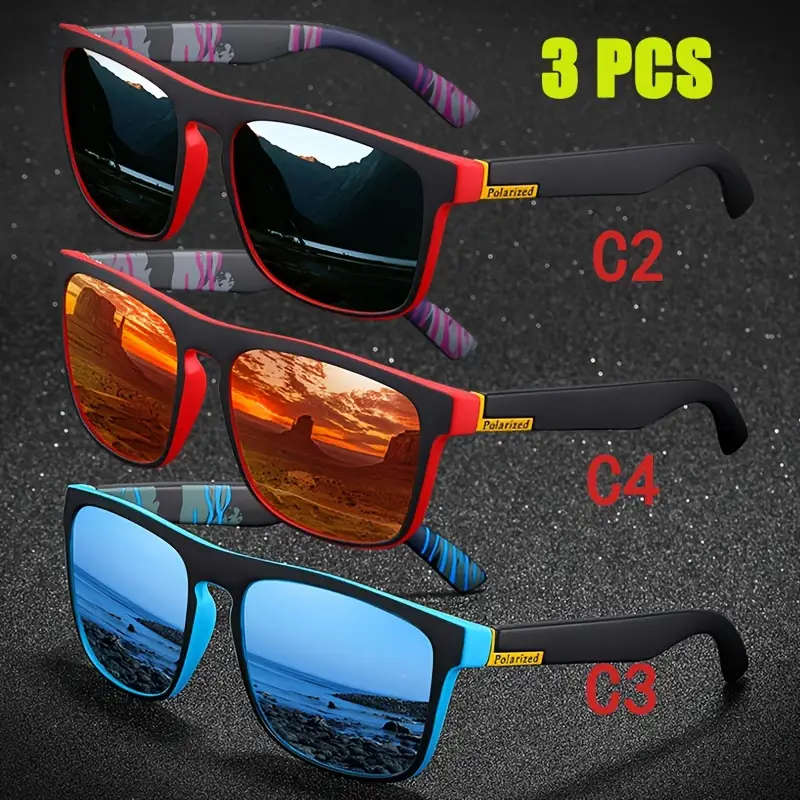 3pcs Super Value Multi-Pay Combination Pack New Sports Glasses Suitable for Men Women and Teenagers