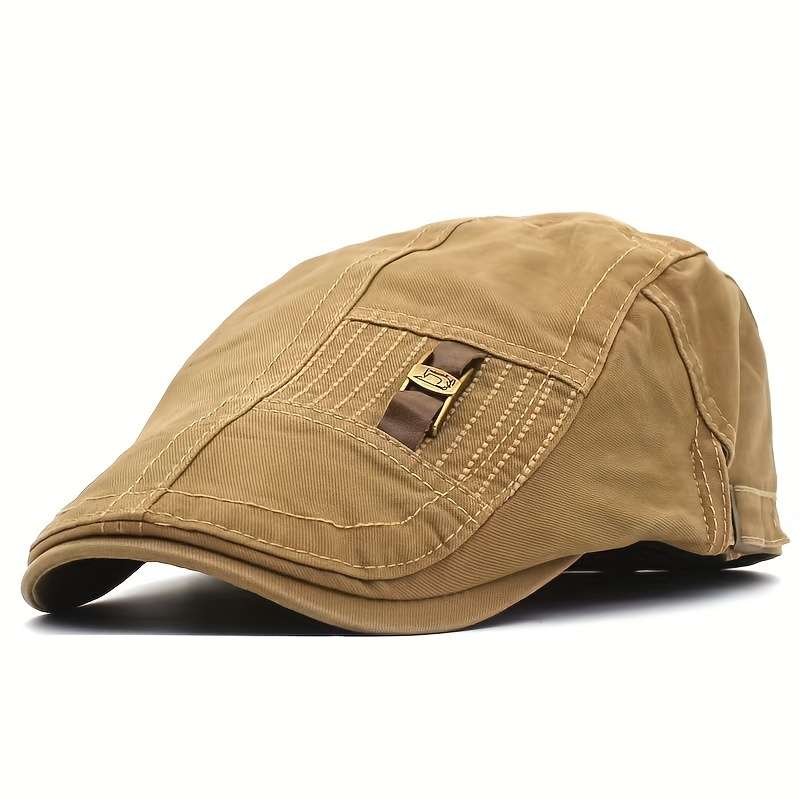 1pc Elegant Cotton Beret Cap for Men and Women 100% Cotton Non-Stretch Fabric Woven Vintage Style